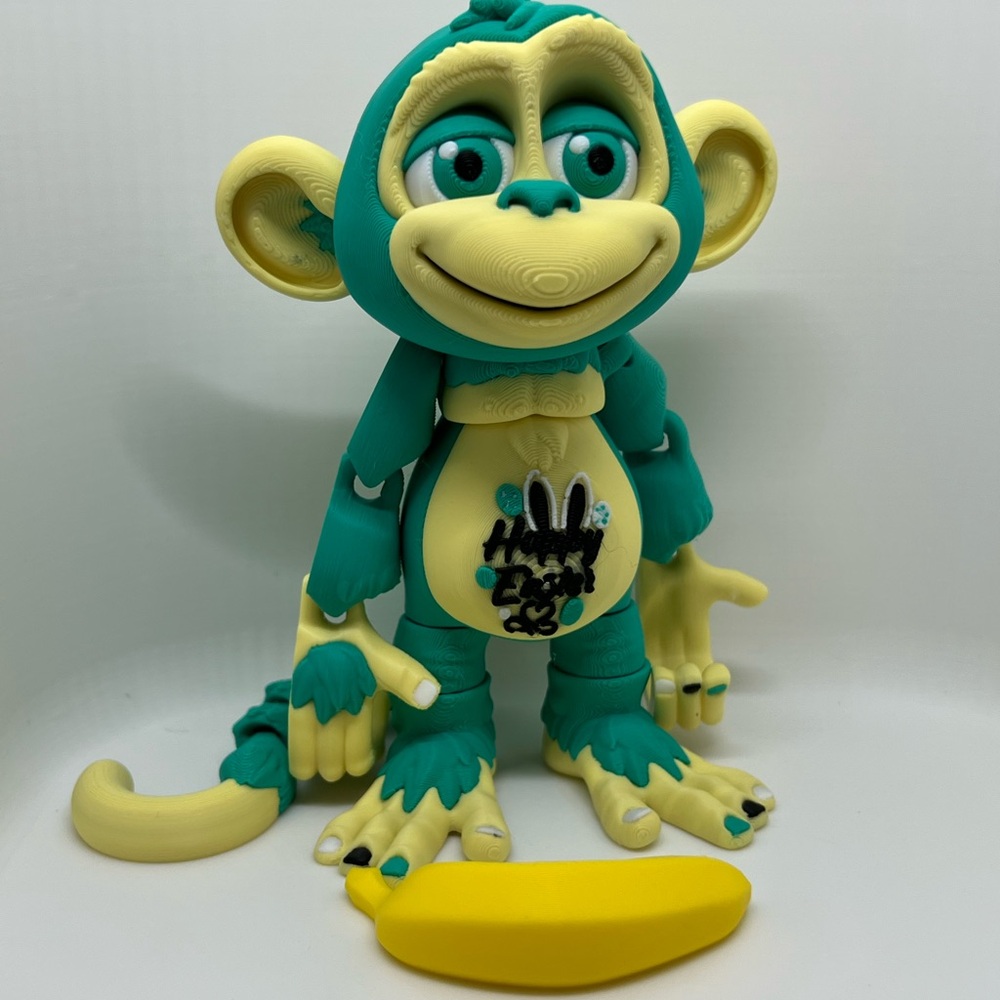 Limited Edition- Happy Easter Flexi Monkey Hanging by 3D print